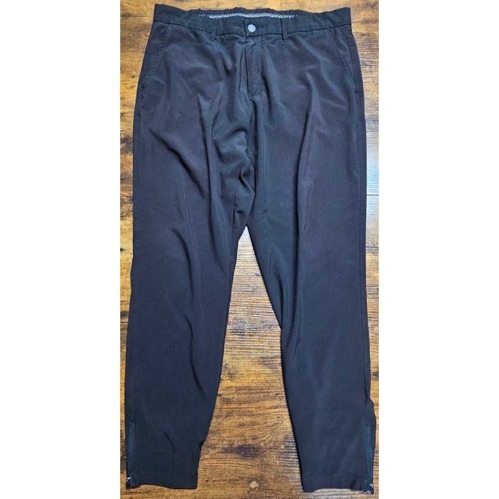 Primo Golf Pants Mens 36 Regular Blac Zip Ankle Athletic Stretch Tapered Joggers